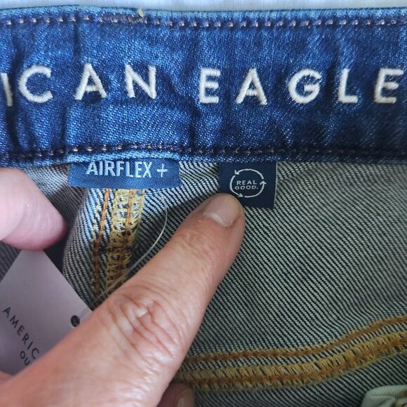 American Eagle Airflex + Men's Jeans 36 x 32 Slim Straight Denim New - Picture 8 of 10